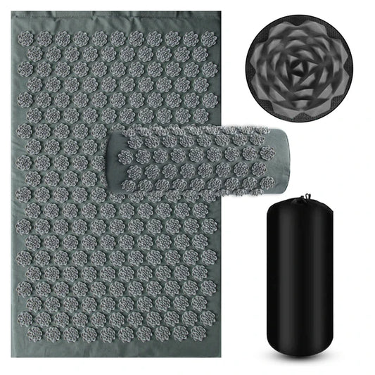 Tapis + Coussin d’Acupression – Soulagement du Dos & Relaxation