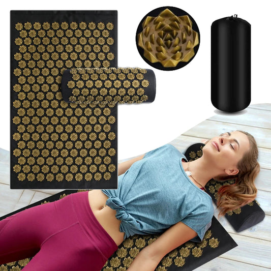 Tapis + Coussin d’Acupression – Soulagement du Dos & Relaxation